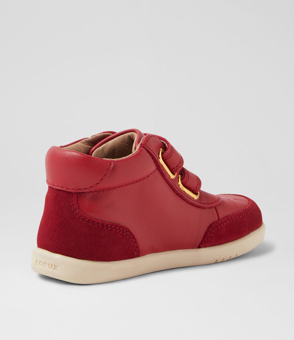Bobux Iw Champ High Toddler Pompeian Red Leather Ankle Boots