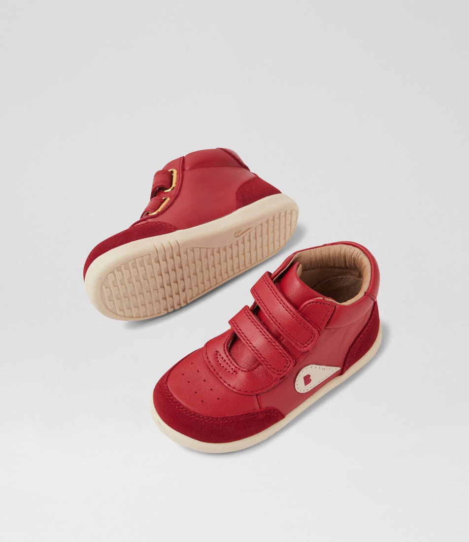 Bobux Iw Champ High Toddler Pompeian Red Leather Ankle Boots