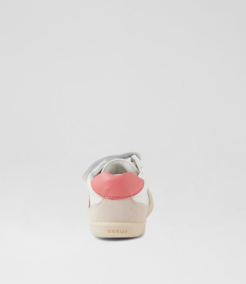 Bobux Iw Champ Toddler Chalk Ocean Coral Leather Sneakers