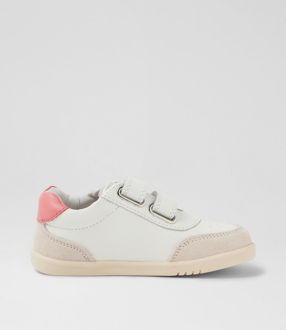 Bobux Iw Champ Toddler Chalk Ocean Coral Leather Sneakers