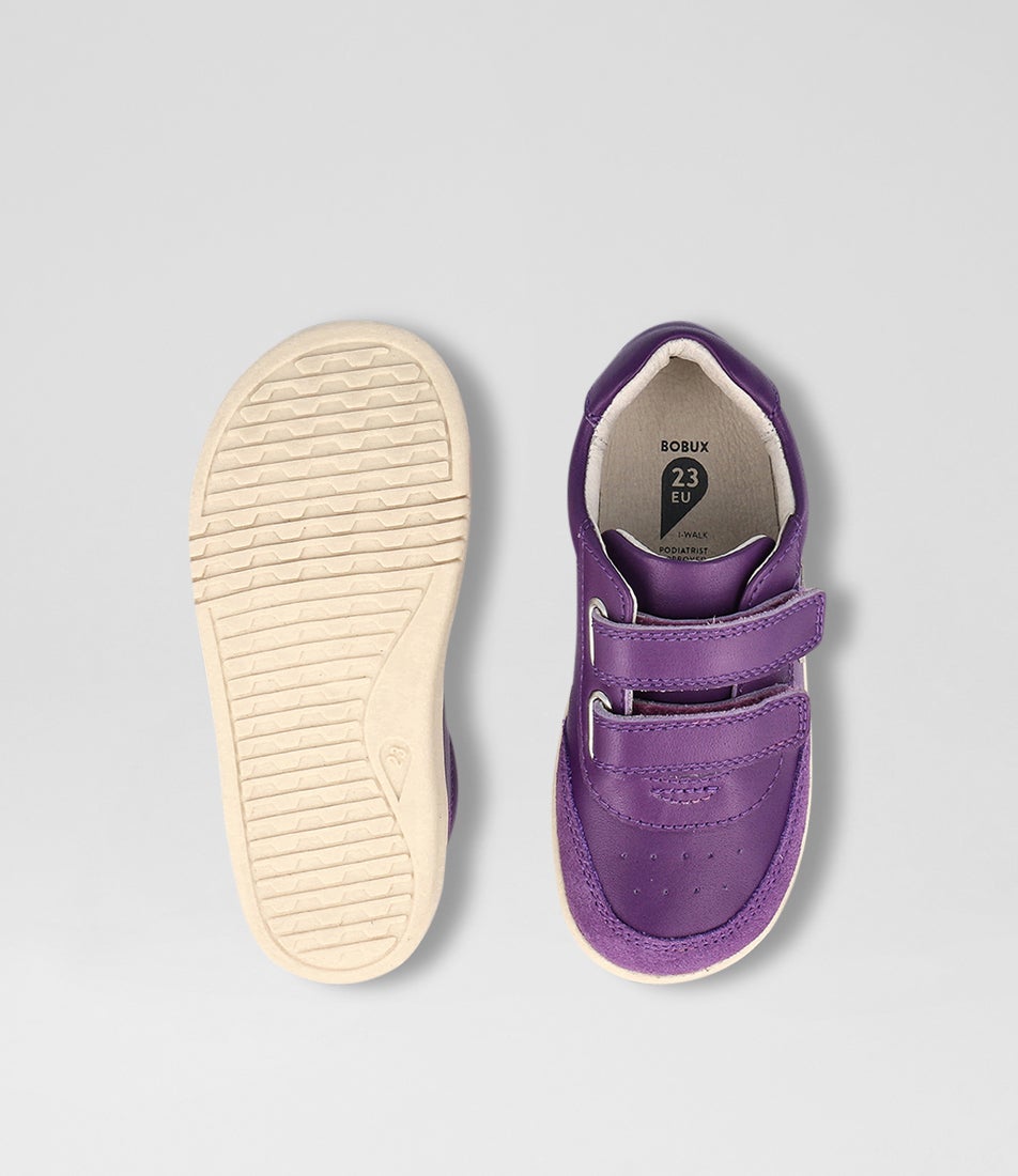 Bobux Iw Champ Toddler Murasaki Purple Chalk Leather Sneakers