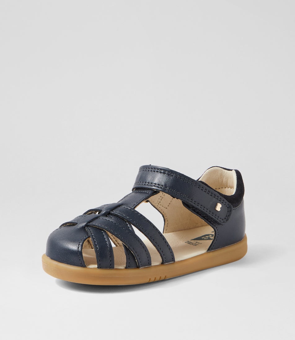 Bobux Iw Cross Jump Toddler Navy Leather Flat Shoes