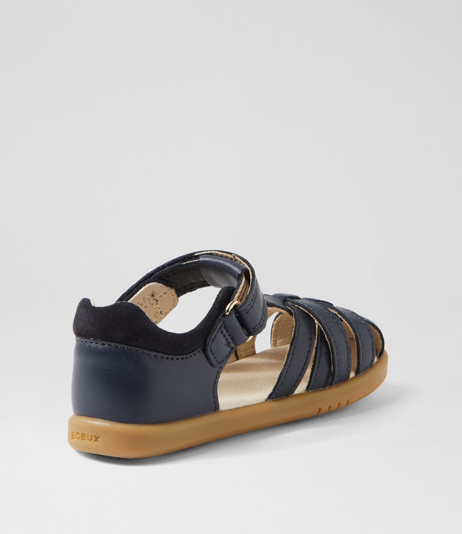 Bobux Iw Cross Jump Toddler Navy Leather Flat Shoes