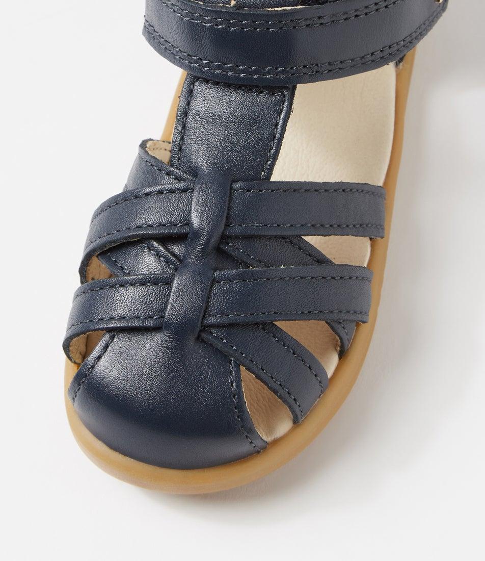 Bobux Iw Cross Jump Toddler Navy Leather Flat Shoes