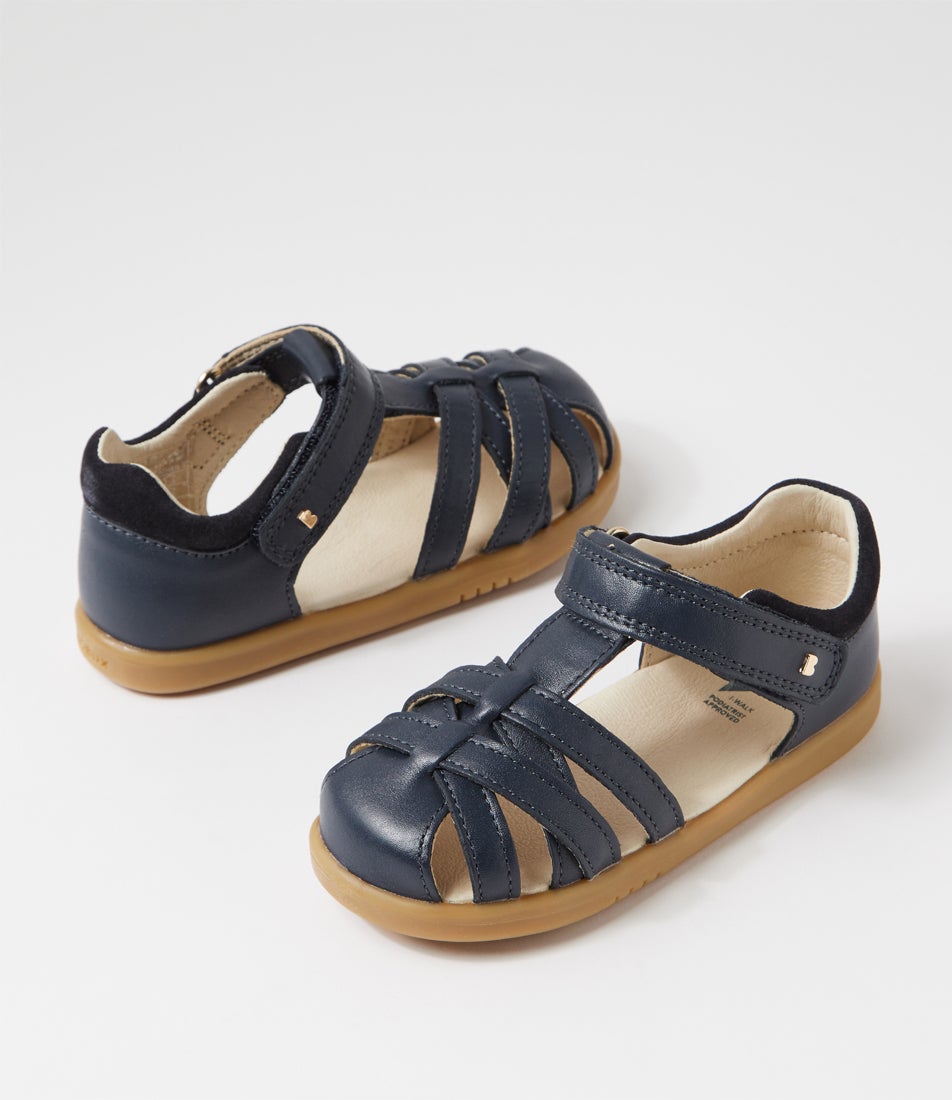 bobux Iw Cross Jump Toddler Navy Leather Flat Shoes