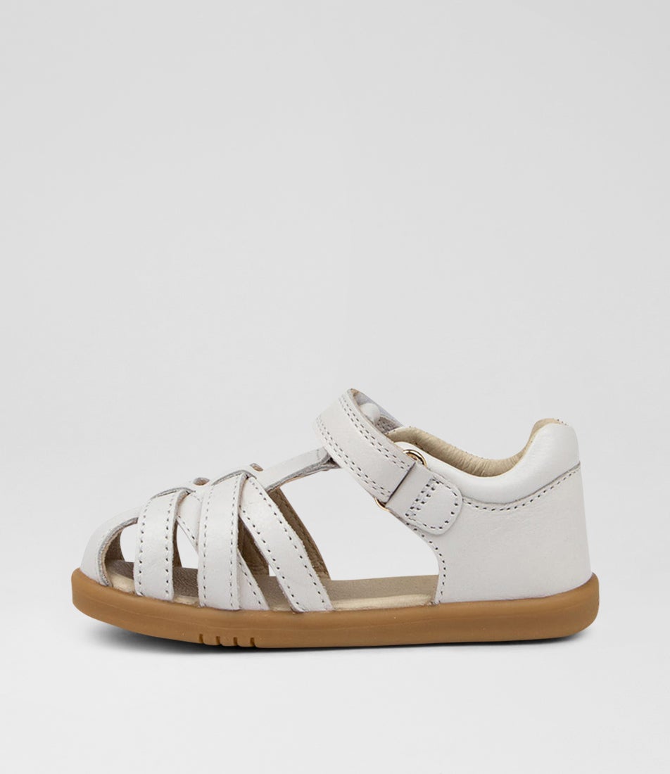 Bobux Iw Cross Jump Toddler White Leather Flat Shoes