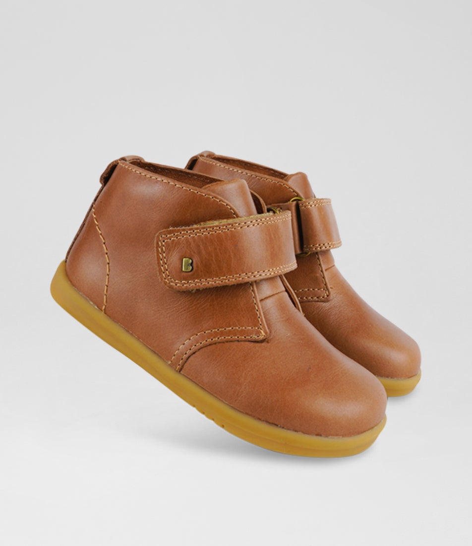 Bobux Iw Desert Toddler Caramel Leather Ankle Boots