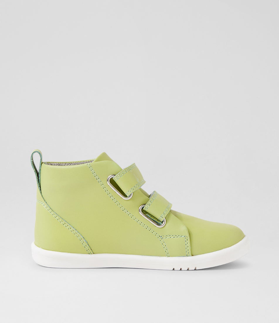 Bobux Iw Grass Court High Shadow Lime Leather Ankle Boots