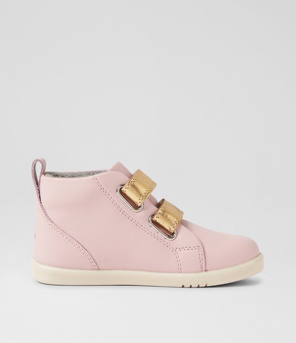 Bobux Iw Grass Court High Toddler Ballet Pink Leather Ankle Boots