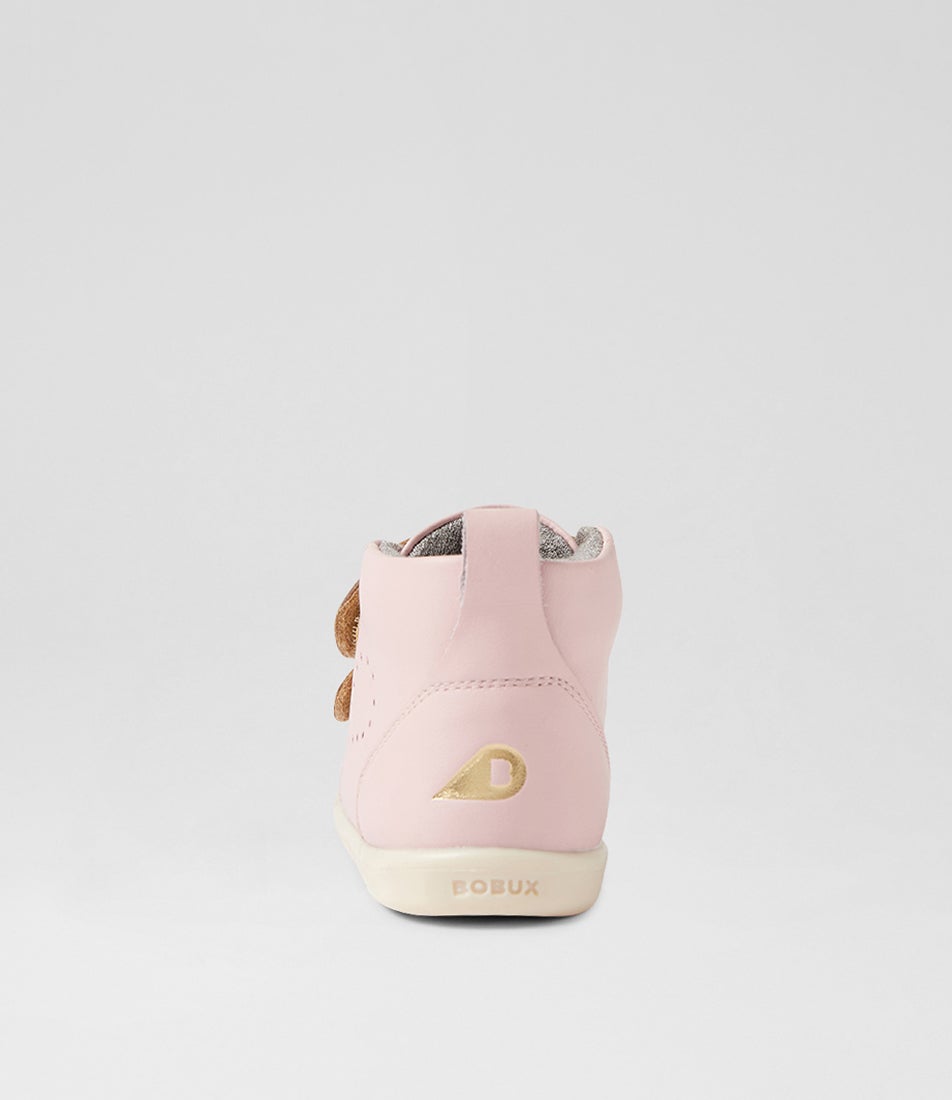 Bobux Iw Grass Court High Toddler Ballet Pink Leather Ankle Boots