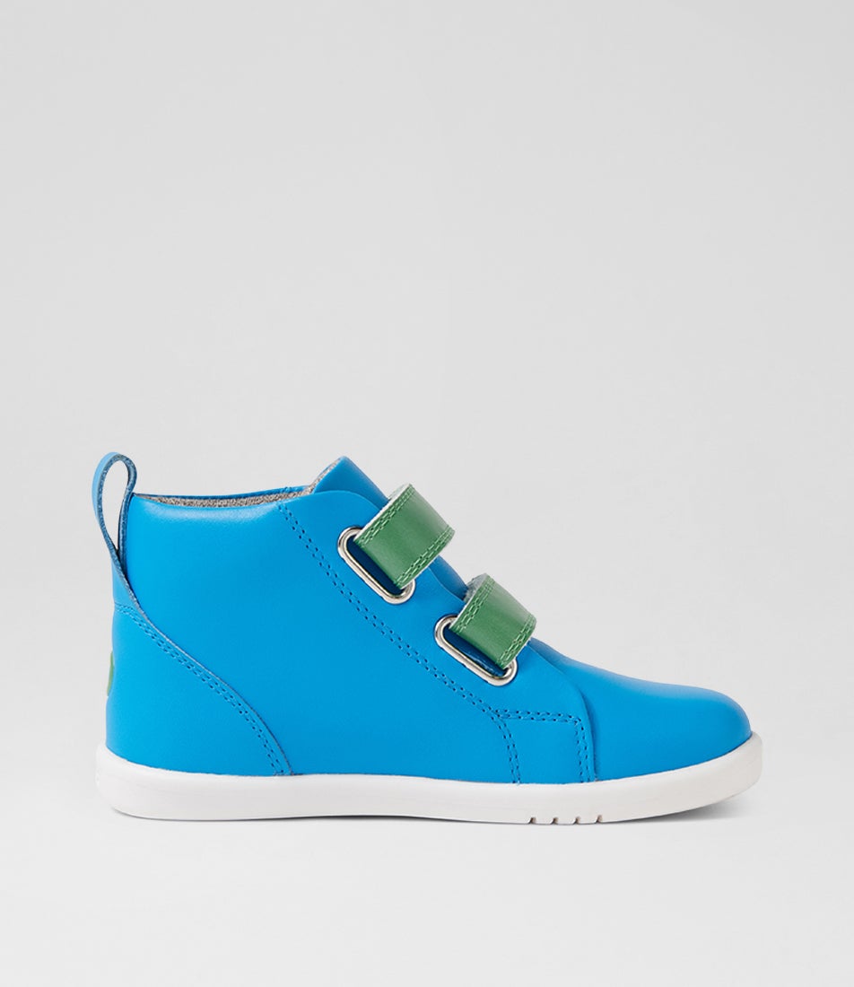 Bobux Iw Grass Court High Toddler Brilliant Blue Leather Ankle Boots