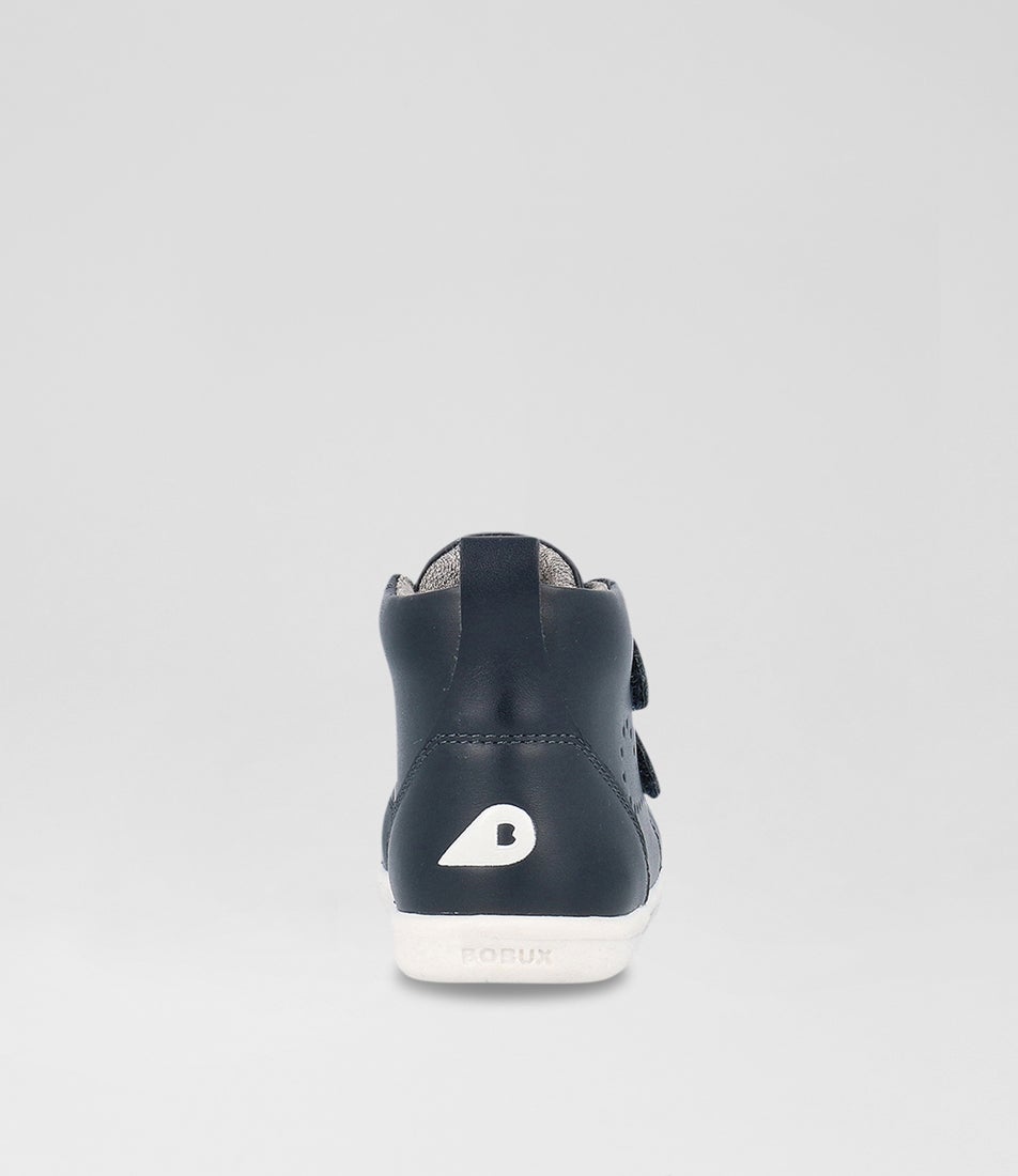 Bobux Iw Grass Court High Toddler Navy Leather Ankle Boots