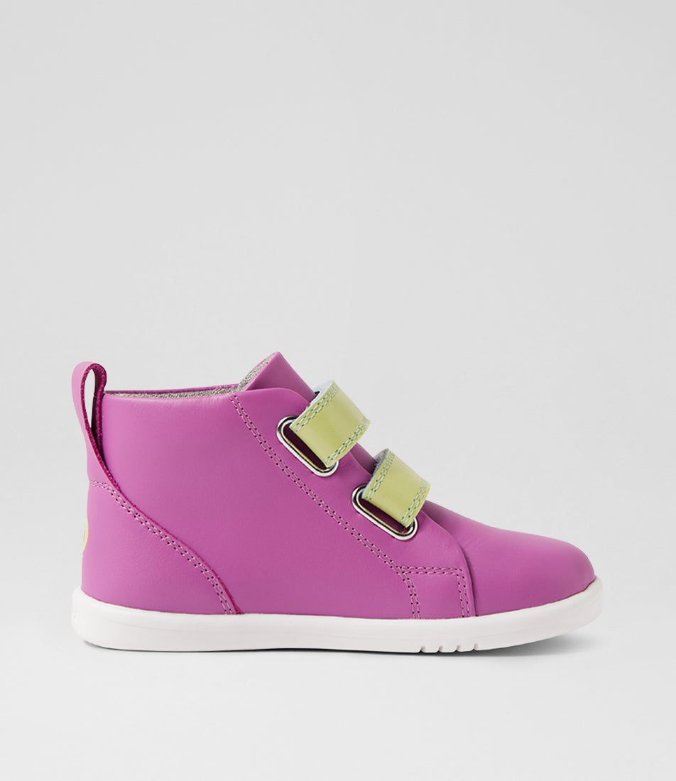 Bobux Iw Grass Court High Toddler Orchid Leather Ankle Boots