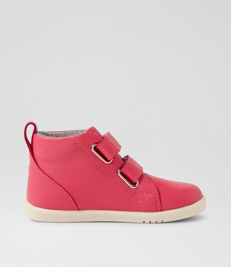 Bobux Iw Grass Court High Toddler Radiant Raspberry Leather Ankle Boots