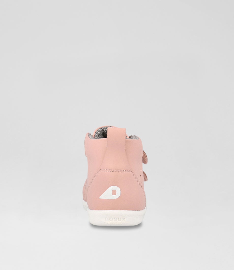 Bobux Iw Grass Court High Toddler Seashell Leather Ankle Boots