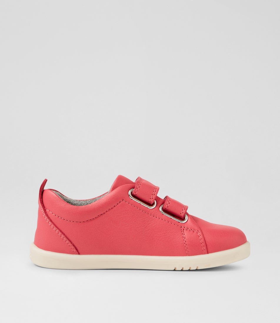 Bobux Iw Grass Court Radiant Raspberry Leather Flat Shoes