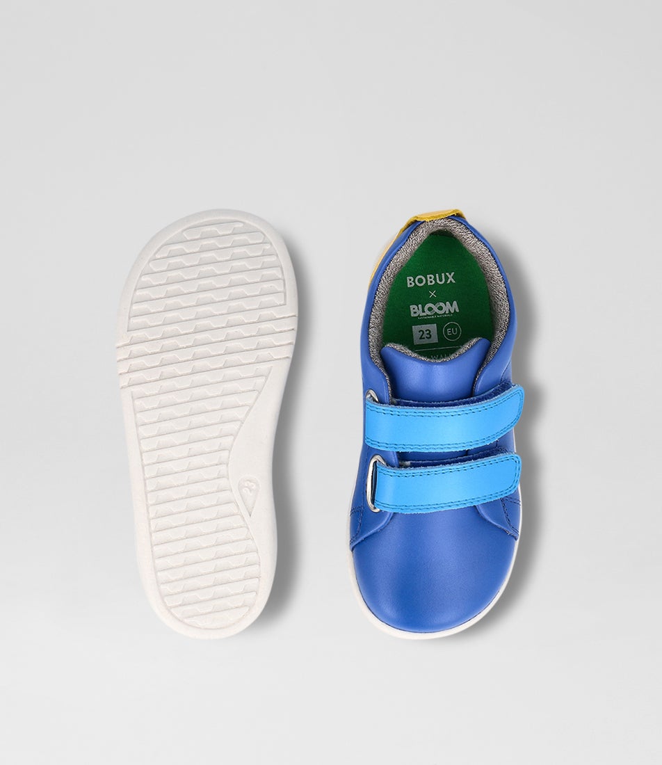 Bobux Iw Grass Court Toddler Azure Pineapple Combo Leather Sneakers