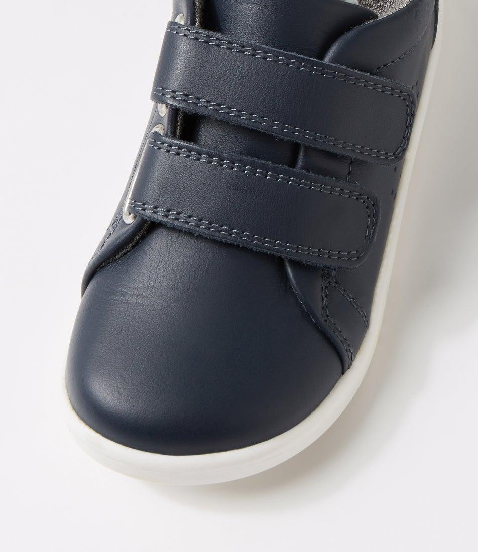 Bobux Iw Grass Court Toddler Navy Leather Flat Shoes