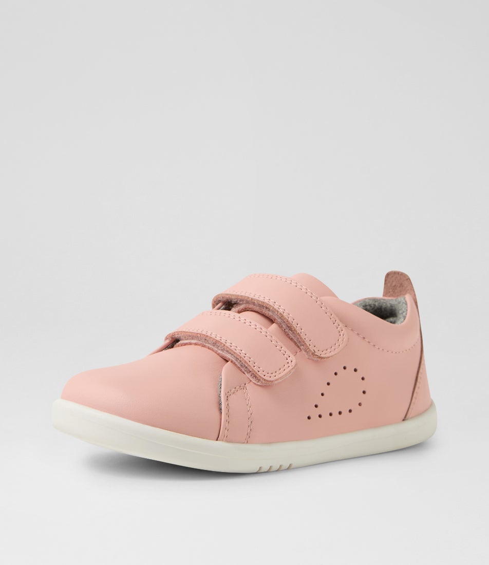 Bobux Iw Grass Court Toddler Seashell Leather Sneakers