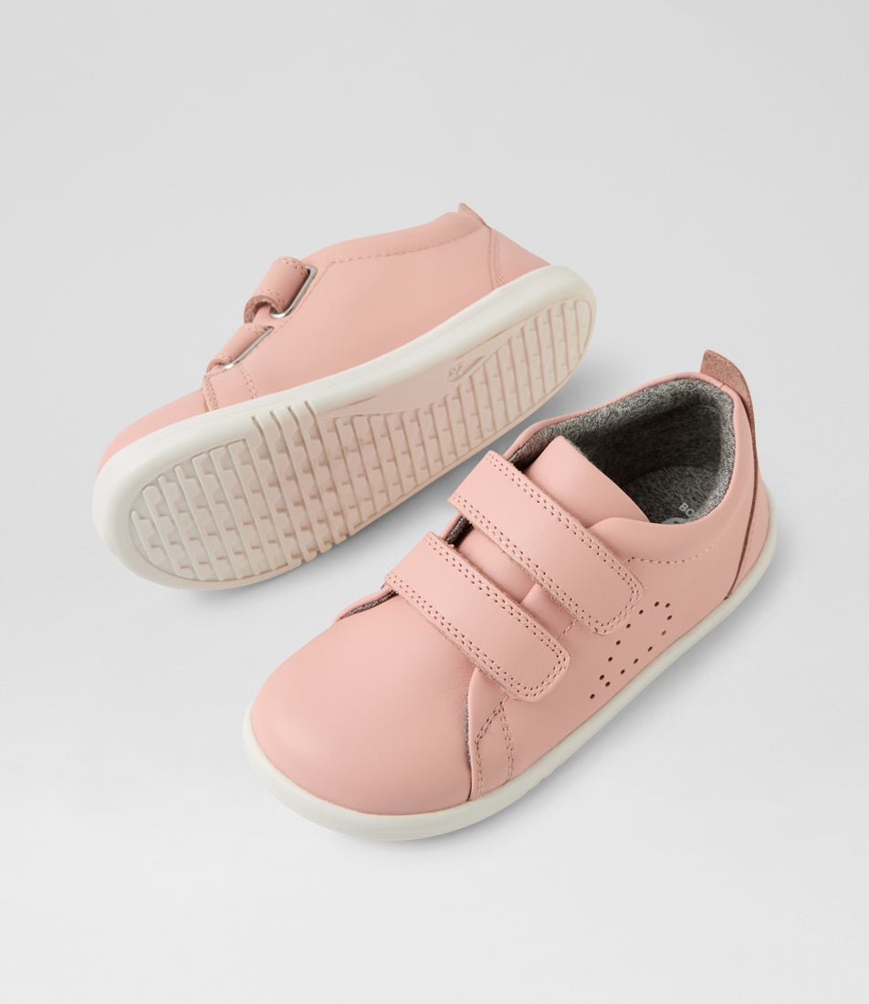 Bobux Iw Grass Court Toddler Seashell Leather Sneakers