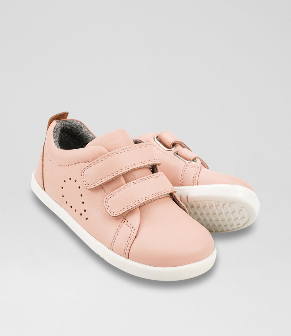 Bobux Iw Grass Toddler Court Seashell Leather Flat Shoes