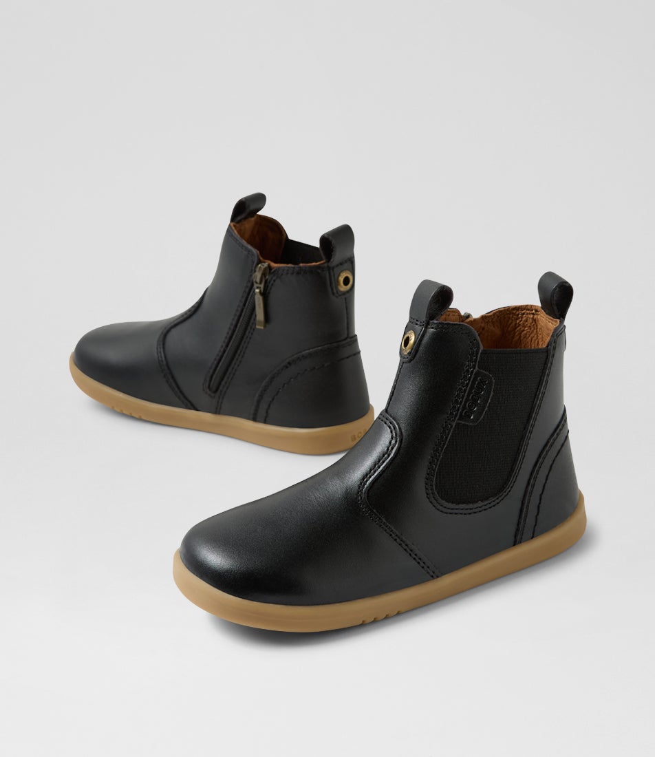 bobux Iw Jodhpur Toddler Black Leather Chelsea Boots