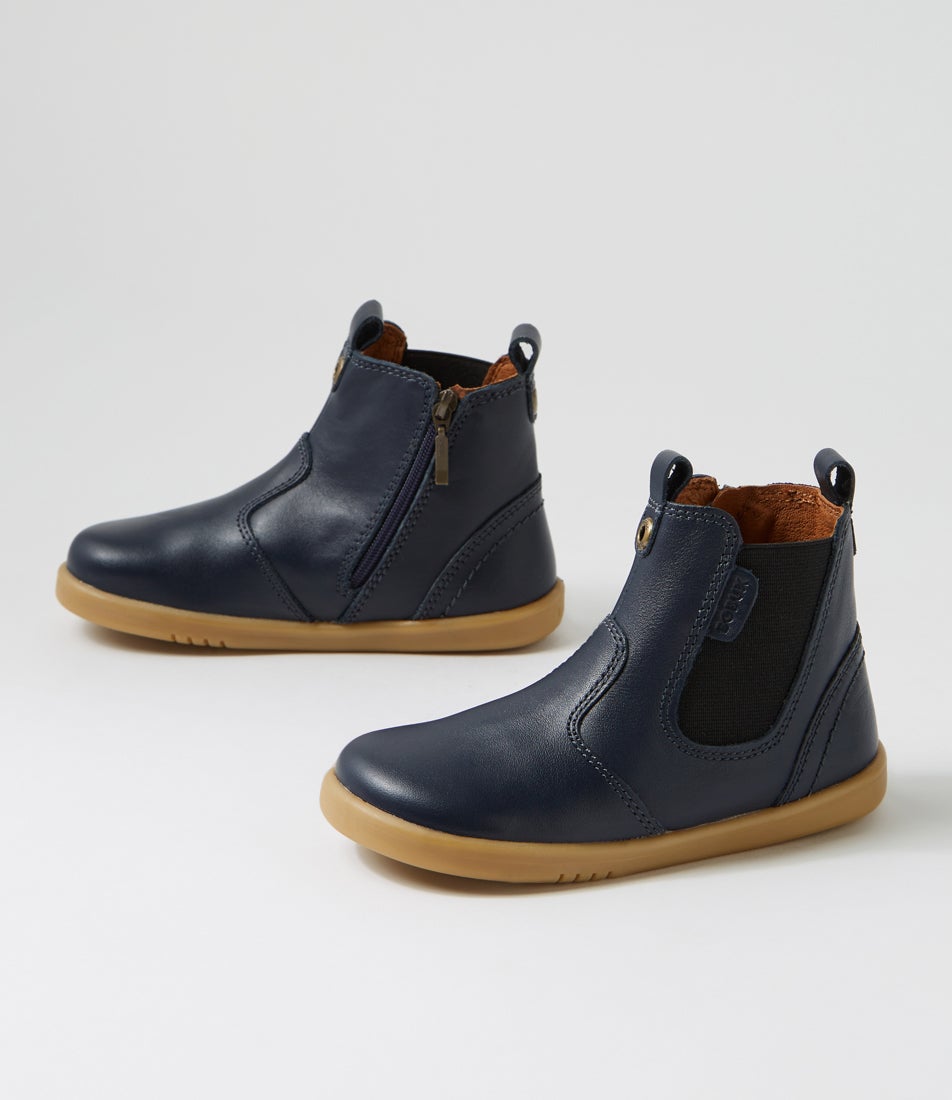 bobux Iw Jodhpur Toddler Navy Leather Chelsea Boots