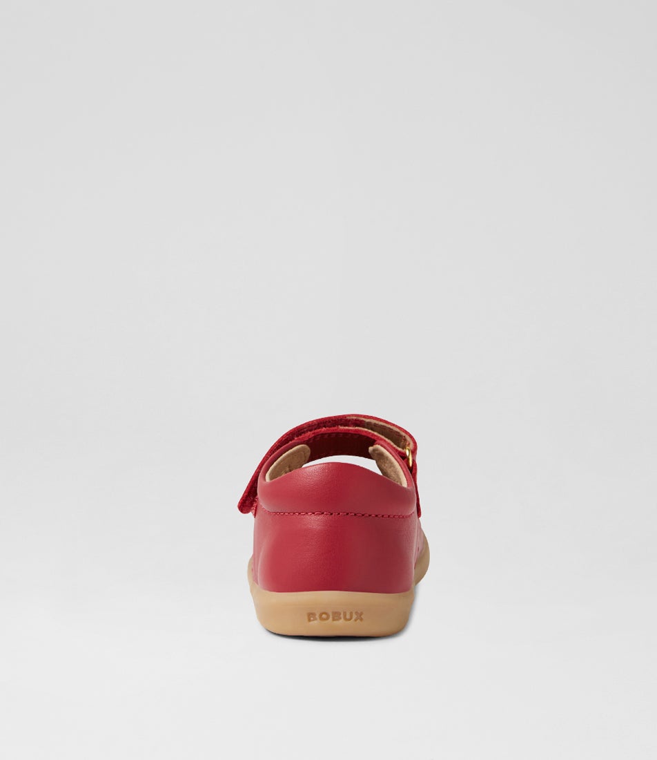 Bobux Iw Lola Toddler Tibitan Red Leather Flat Shoes