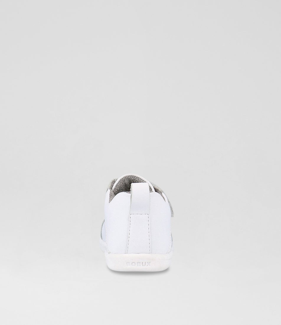 Bobux Iw Pace Toddler Optical White Leather Sneakers