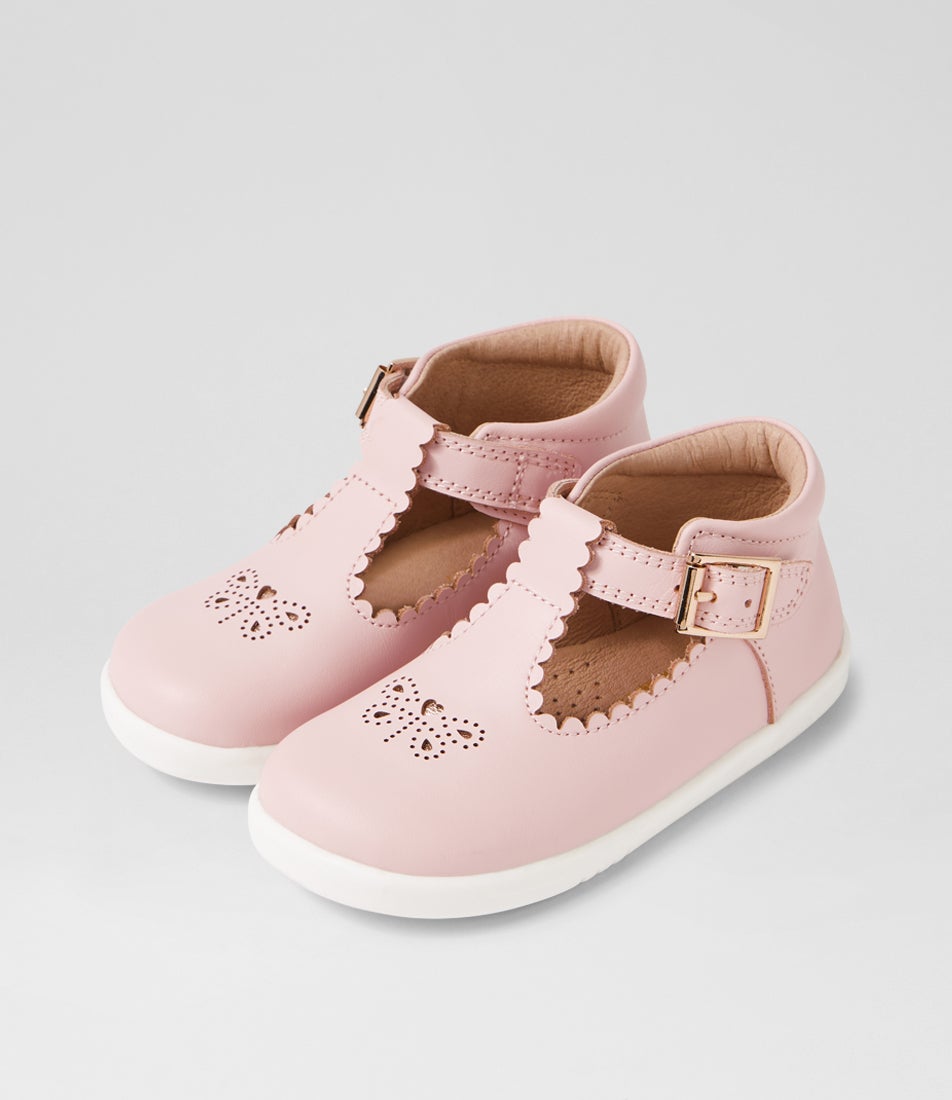bobux Iw Poppy Toddler Ballet Pink Leather Flat Shoes