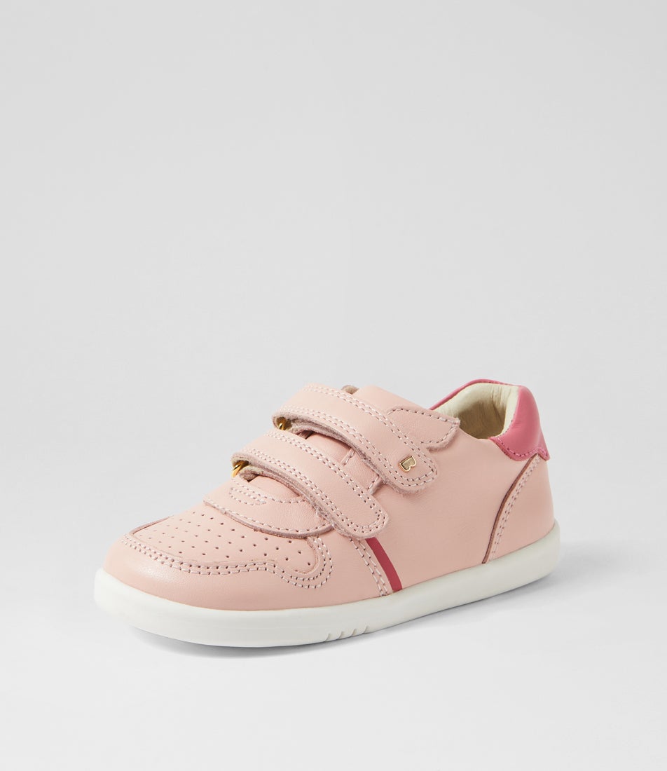 Bobux Iw Riley Seashell Toddler Guava Leather Sneakers