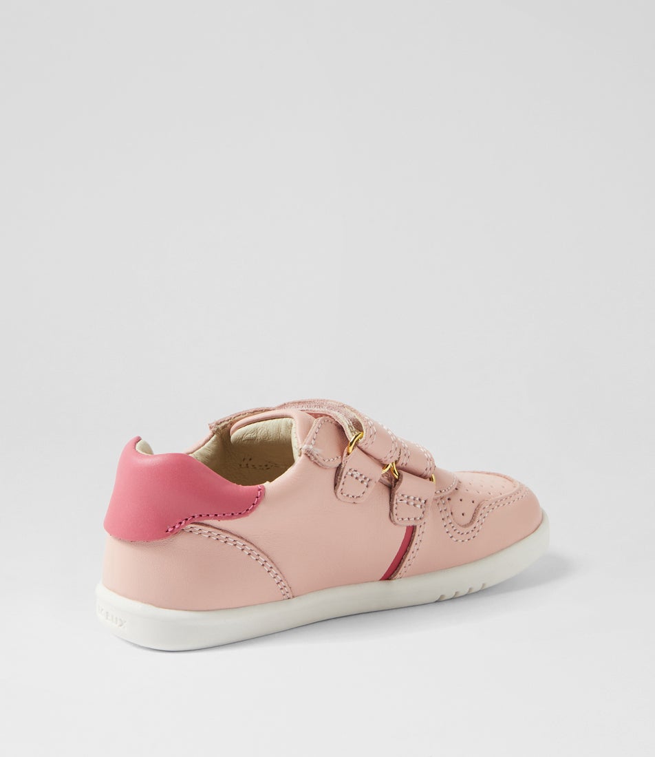 Bobux Iw Riley Seashell Toddler Guava Leather Sneakers