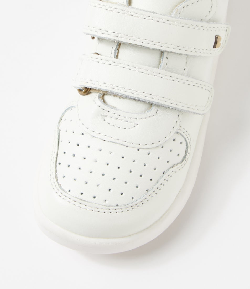 Bobux Iw Riley Toddler White Lilac Leather Sneakers