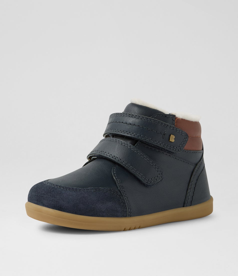 Bobux Iw Timber Arctic Toddler Navy Leather Ankle Boots