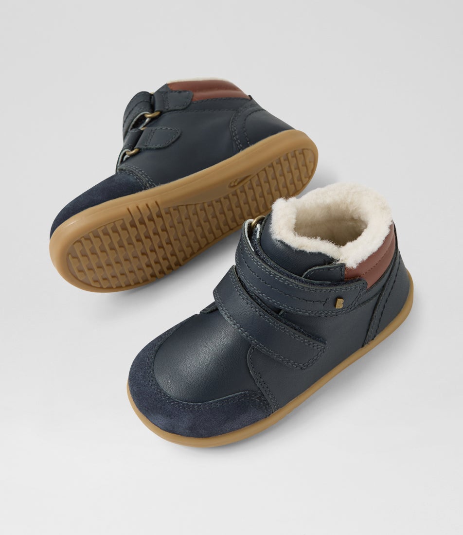 Bobux Iw Timber Arctic Toddler Navy Leather Ankle Boots