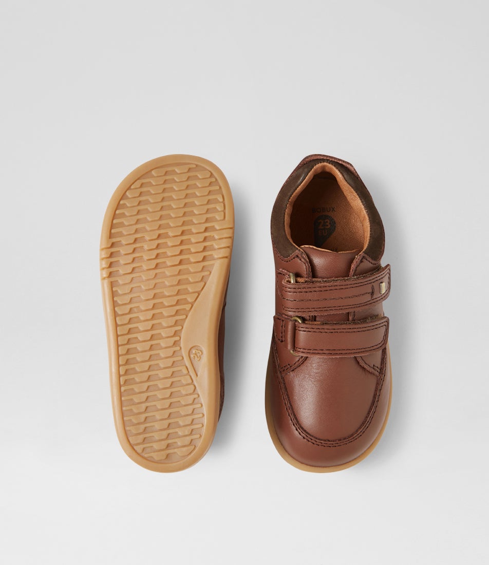 Bobux Iw Timber Low Toddler Toffee Leather Flat Shoes