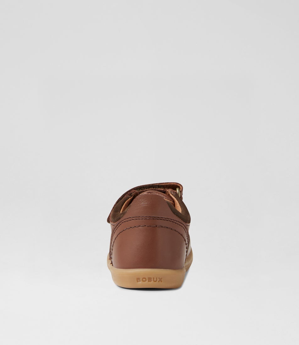 Bobux Iw Timber Low Toddler Toffee Leather Flat Shoes