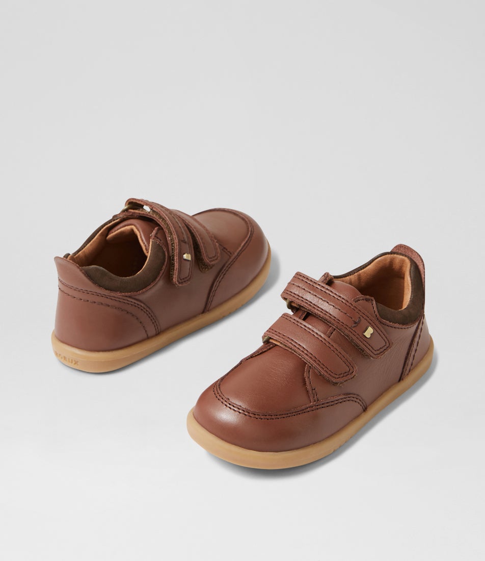bobux Iw Timber Low Toddler Toffee Leather Flat Shoes