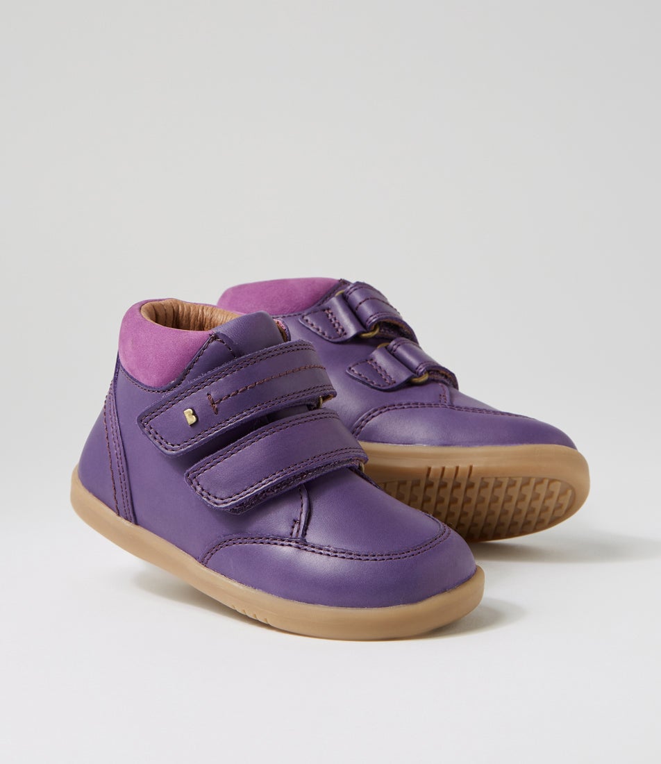 Bobux Iw Timber Toddler Indigo Wild Berry Leather Ankle Boots