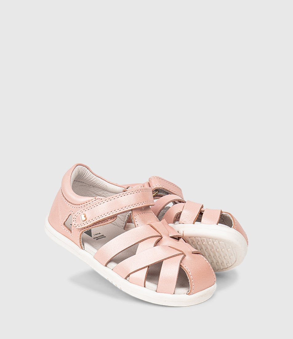 Bobux Iw Tropicana 2 Toddler Seashell Shimmer Leather Flat Shoes