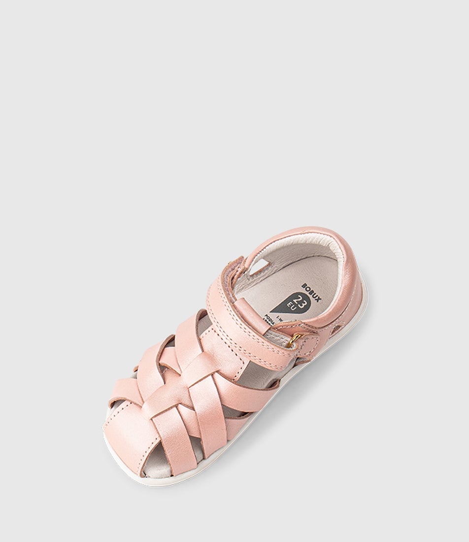 Bobux Iw Tropicana 2 Toddler Seashell Shimmer Leather Flat Shoes