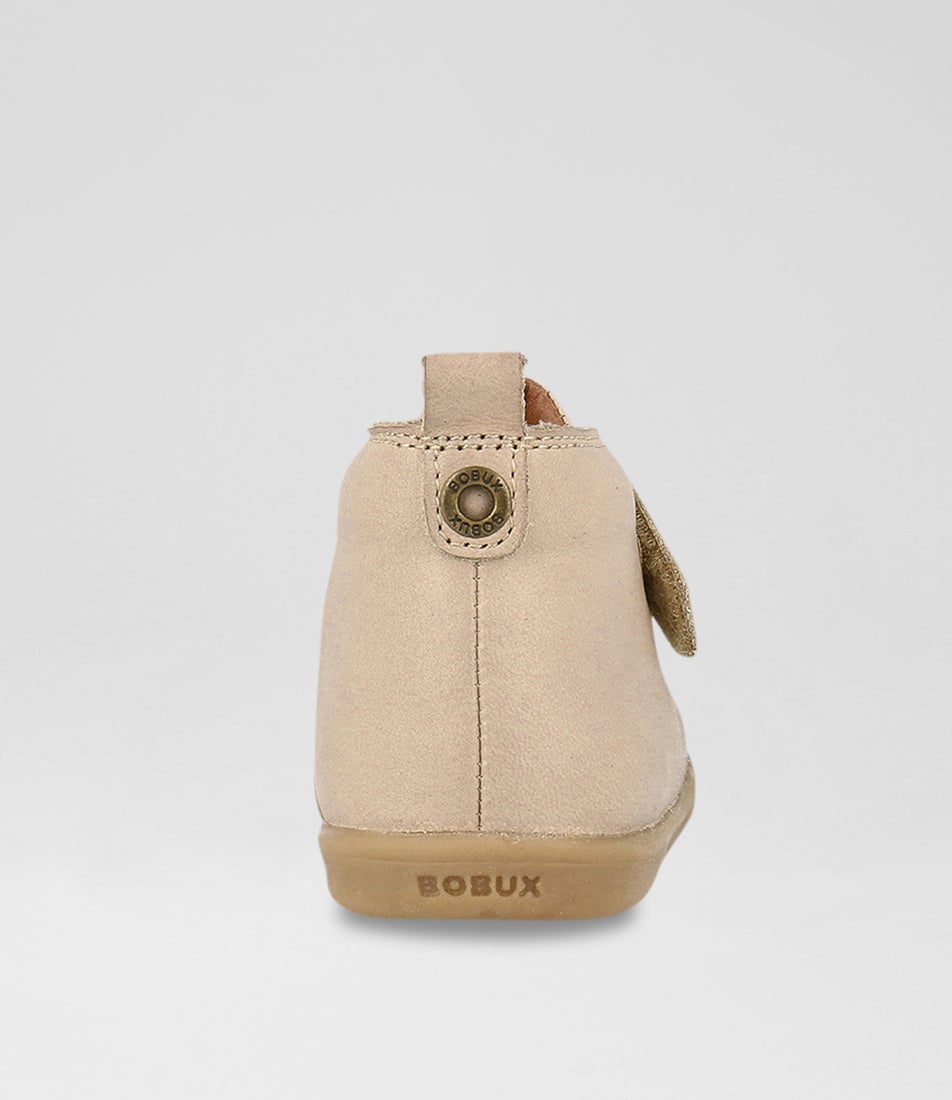 Bobux Iw Voyager Toddler Oat Milk Leather Ankle Boots