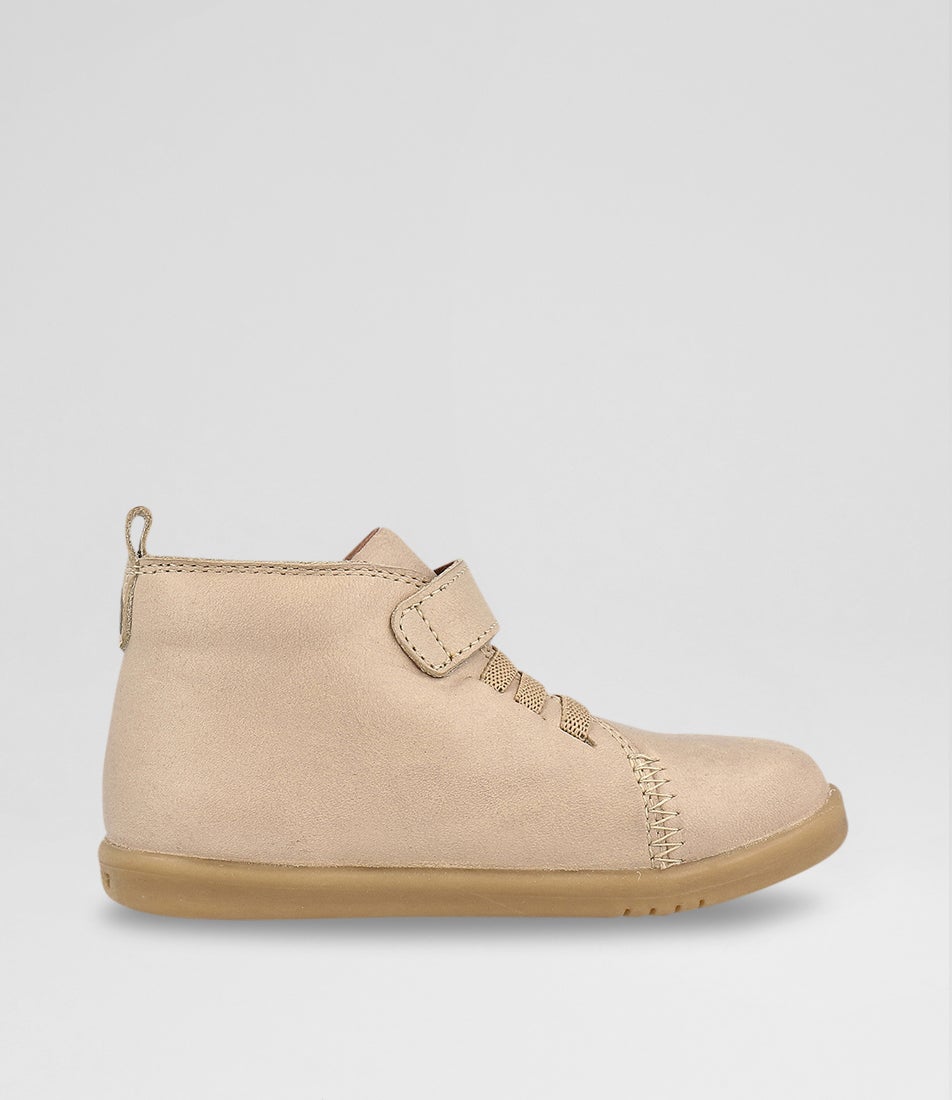Bobux Iw Voyager Toddler Oat Milk Leather Ankle Boots