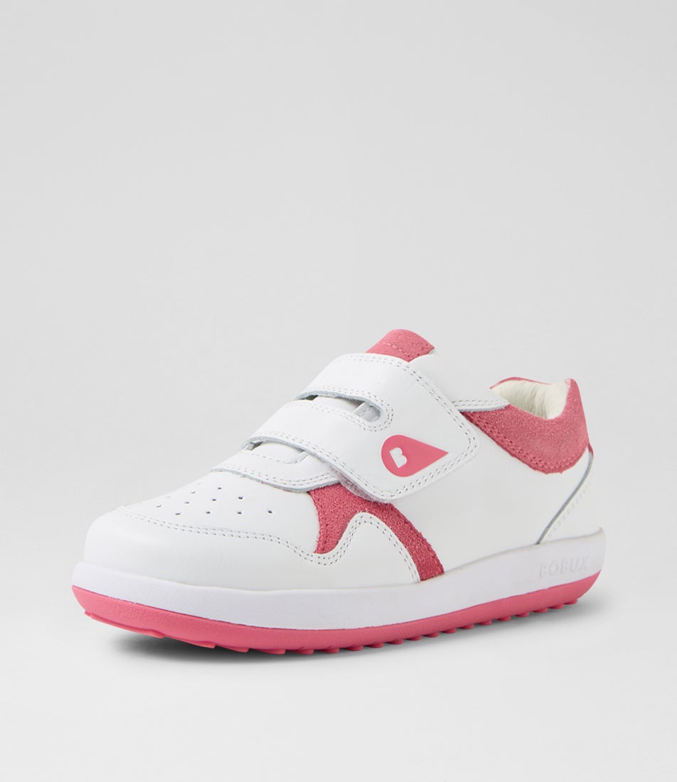 Bobux Kp Baseline Junior White Pink Cyclemen Multi Sneakers