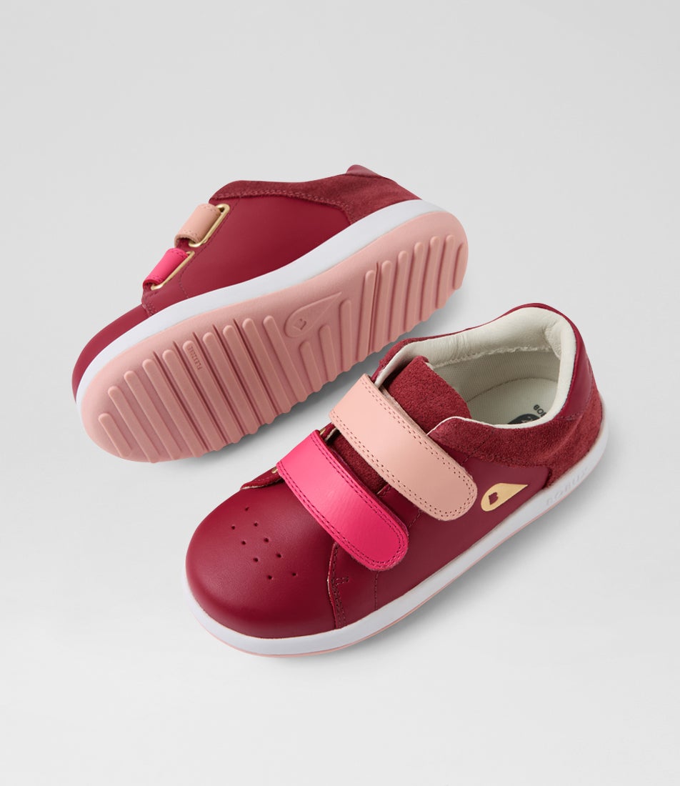 Bobux Kp Breakpoint Junior Cranberry Leather Sneakers