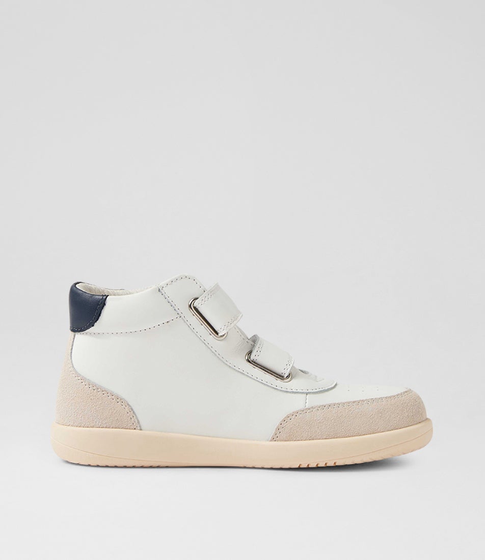 Bobux Kp Champ High Junior Chalk Gentian Blue Leather Ankle Boots