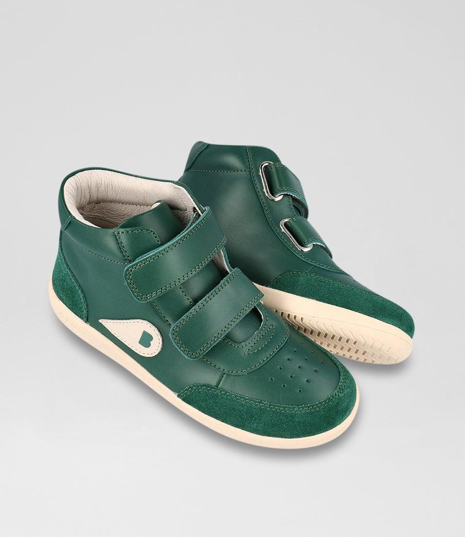 Bobux Kp Champ High Junior Deep Emerald Chalk Leather Ankle Boots