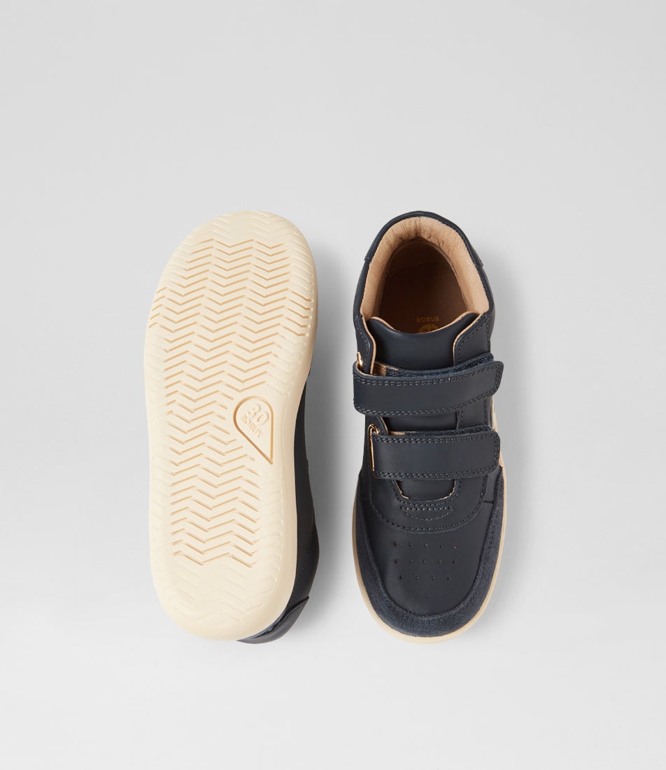 Bobux Kp Champ High Junior Navy Leather Ankle Boots