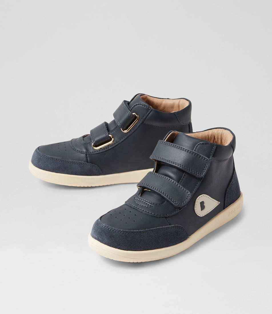bobux Kp Champ High Junior Navy Leather Ankle Boots