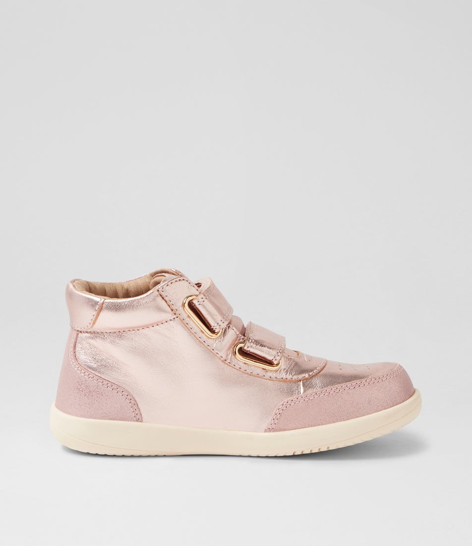 Bobux Kp Champ High Junior Rose Gold Leather Ankle Boots